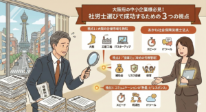 大阪府の中小企業様必見！社労士選びで成功するための 3 つの視点